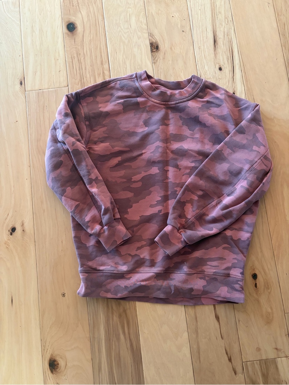 lululemon athletica Pink Camouflage Crewneck Sweatshirt